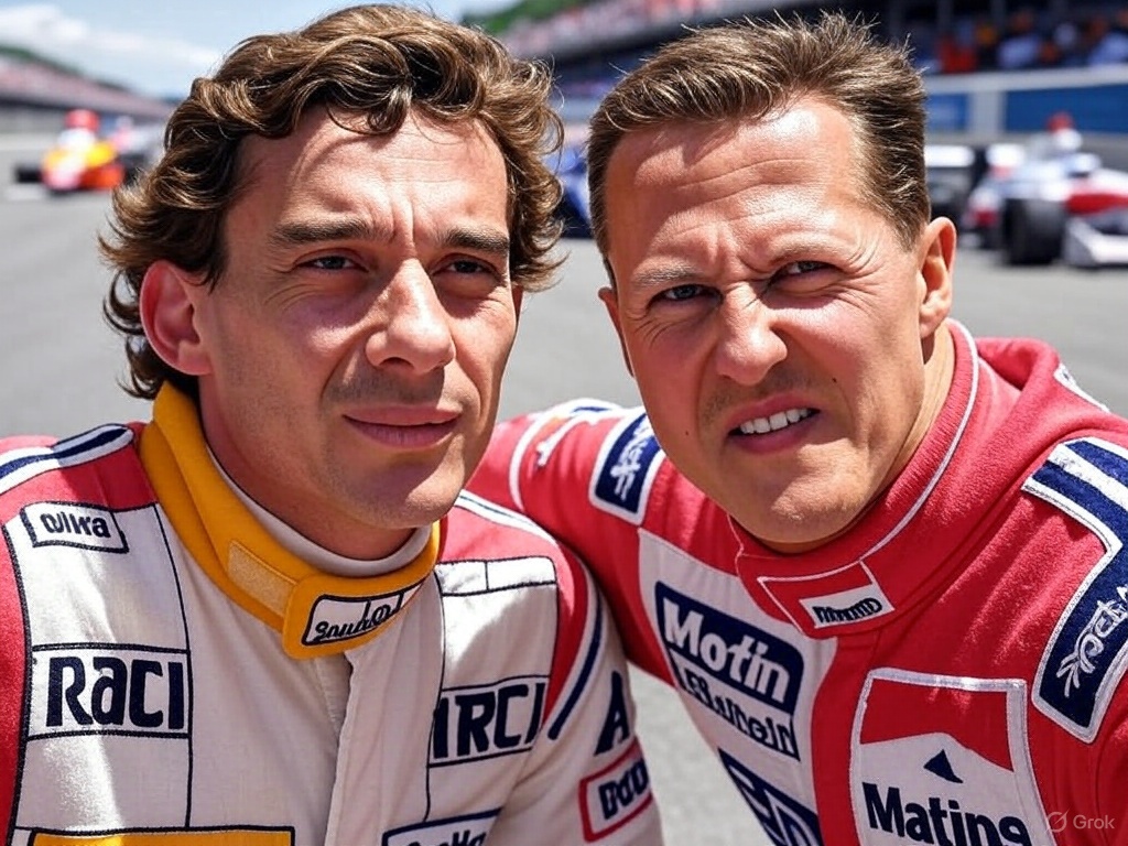 Senna et Schumacher